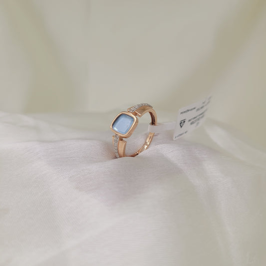 Aqua Gold Ring