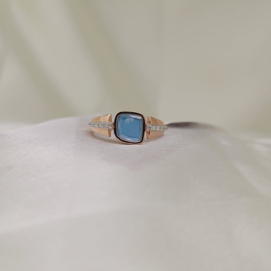 Aqua Gold Ring